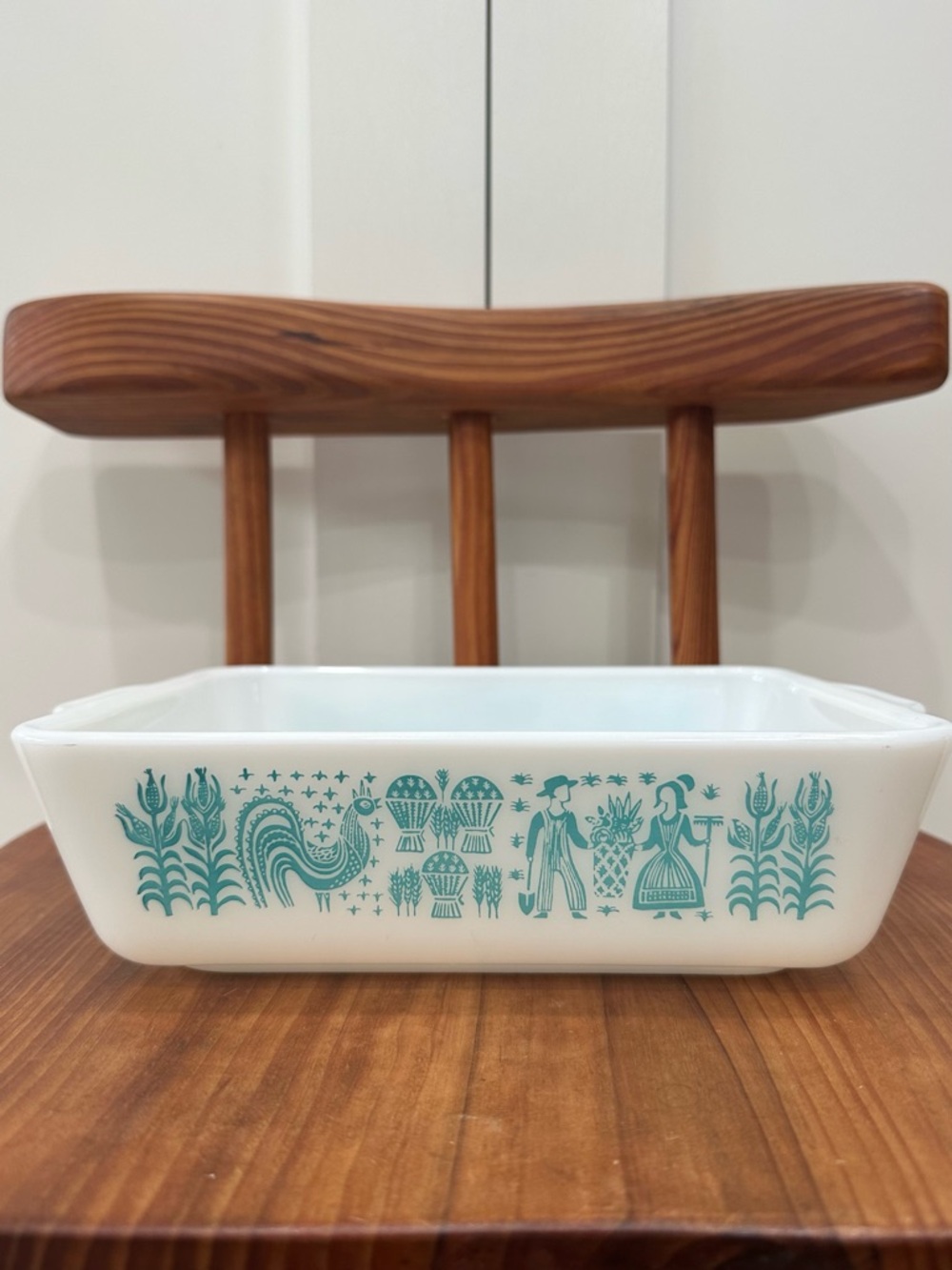 Vintage Pyrex 0503 Turquoise 1 1/2 QT Amish Butterprint Refrigerator Dish